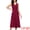 Deep Red, variant on DARING DIVA Women's 2026 V Neck Office Work Sleeveless Midi A Line Dresses M Deep Red