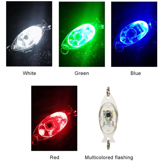 Mini lámpara de atracción de peces señuelo herramienta de aparejos de pesca luminosa impermeable (blanco)