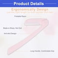 thumbnail image 5 of Vocoste 6 Pcs Eyebrow Razor for Women Stainless Steel Foldable Facial Razor White Pink, 5 of 6