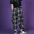 thumbnail image 3 of Rolanko Girls Cargo Pants for Kids Loose Streetwear Hip Hop Dance, 3 of 6