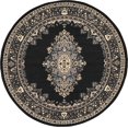 thumbnail image 1 of Unique Loom 3128747 8 feet 0 inches (8' 0" Round) Mashad Area Rug, Black/Beige, 1 of 2