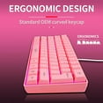 thumbnail image 2 of facefd Clavier Filaire Mini Gaming RGB Rétroéclairé USB pour Ordinateurs Portables Clavier Rose, 2 of 9