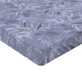 thumbnail image 4 of Ambesonne Floral Fitted Sheet, Botanical Branches Blots Art, Twin Size, Ceil Blue and Pale Taupe, 4 of 5