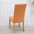 thumbnail image 3 of Serbasic Stretch Jacquard Dining Chair Covers 1 Pack, Large Leaf Patterned Parsons Chair Covers, Removable Washable Dining Room Chair Protector Slipcovers for Kitchen, Party, Home Decor, Orange, 3 of 7