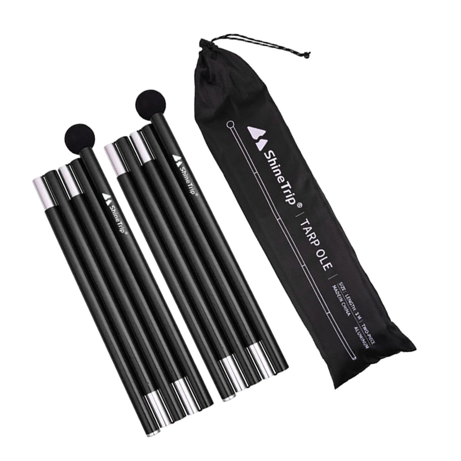 2pcs Portable Tarp Poles, Camping Tent Poles for Canopy Tarp Shelter