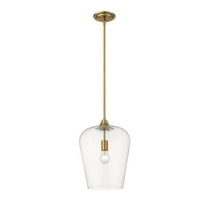 1 Light Pendant in Shabby Chic Style 12 inches Wide By 16.25 inches High-Olde Brass Finish Bailey Street Home 372-Bel-4185915