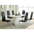 thumbnail image 3 of Bowery Hill Faux Leather Dining Side Chair in Black and Chrome (Set of 4), 3 of 5