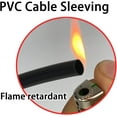 thumbnail image 4 of Black PVC Sleeve Insulation Electrical Wire Harness Tubing Management Flame Retardant ,UV-Proof,Waterproof,Protective(1/4"-26ft), 4 of 7