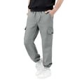 thumbnail image 5 of Crunowin Big Boys And Girls Cargo Pants, Multi Pockets Utility Elastic Waist Casual Sport Pants Size 8, 5 of 10