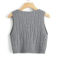 thumbnail image 3 of DuoJiaJ Womens Sweater Vest V Neck Sweater Tank Tops Pullover Cable Knit Vest Solid Color Sleeveless Loose Fit Sweater Top Summer Tank Tops Women, 3 of 3