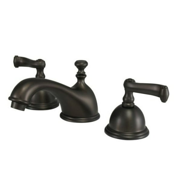 Kingston Brass KS3965FL 8-Inch Widespread Lavatory Faucet, Oil Rubbed Bronze