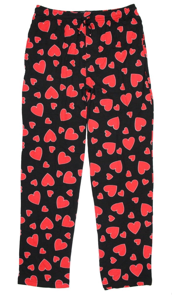 Valentines Day Loving Heart Allover Graphic Knit Pajama Lounge Pants ...