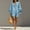 Sky Blue, variant on Morttic Women's Solid Color Batwing Sleeve 2 Piece Set – V-Neck Top & Loose Shorts with Pockets Casual Summer Outfit Apricot,S