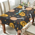 thumbnail image 4 of Coolnut Halloween Pumpkin Tablecloth, Waterproof Washable Polyester Square Table Cover, Durable Tablecloth for Kitchen Dining Table Party Decor, 60"X 120", 4 of 7