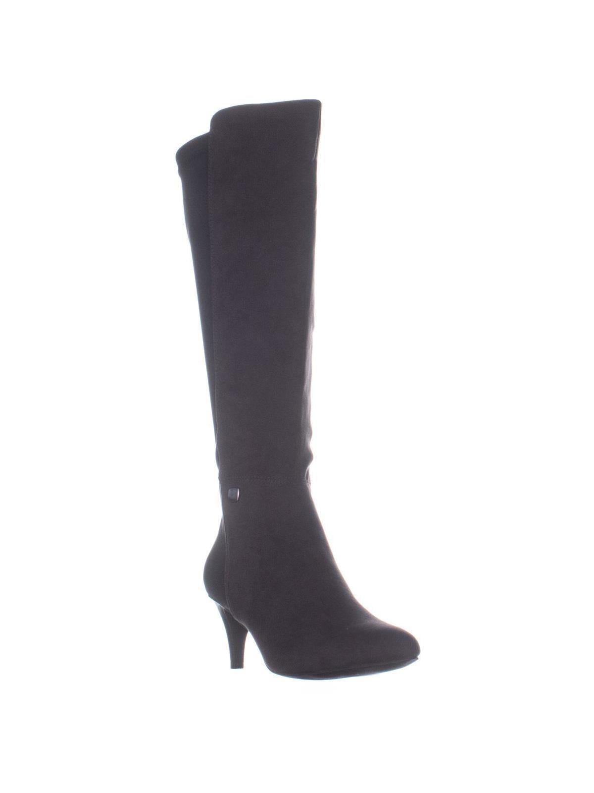 below the knee boots with heel