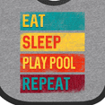 thumbnail image 4 of Inktastic Billiards Eat Sleep Play Pool Repeat Boys or Girls Baby Bib, 4 of 4