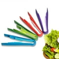 thumbnail image 3 of Set of 4 Colorful Plastic Food Tongs for Bread and Vegetables Kitchen Tools, 3 of 7