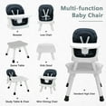 thumbnail image 6 of OLAKIDS 8 in 1 Baby High Chair, Convertible Highchair for Babies and Toddlers, Infant Dining Booster Seat, Building Block Table, Kids Stool Table Chair Set with Removable Tray (Black), 6 of 9