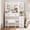 White, variant on UGTOO Pink Makeup Vanity Desk with Lights and Mirror, Modern Glam Vanity Set with Stool & Charging Station, Bedroom Dressing Table with 5 Drawers & Storage Cabinet