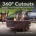 thumbnail image 6 of Sunnydaze Cosmic 42" Round Wood-Burning Bronze Finish Steel Fire Pit with Spark Screen, 6 of 14