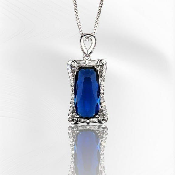 Blue Sapphire Necklace – Elegant Jewelry Gift for Women