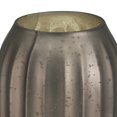 thumbnail image 3 of Benjara Cali 18 Inch Flower Vase, Round Base, Ribbed Fluted Brown Mercury Glass, 3 of 5