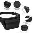 thumbnail image 3 of Fanny Pack for Men Women, Crossbody Waist Bag Pack with 4-Zipper Pockets, Water Resistant Casual Belt Bag with Adjustable Strap for Travel Sports Running , Black, 3 of 7