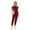 Burgundy, variant on VIAOLI Women's Scrubs Set - Stretch Sleeveless Top & Pants for Nurse Uniform