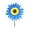 Blue, variant on BAOQIN Garden Tools Clearance sale ! Sunflower Lawn Wind Garden Party Wind Garden Lawn Windmill Decoration Outdoor De (Blue)
