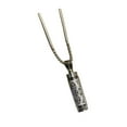 thumbnail image 5 of QccHieUs Titanium Steel Pendant Buddhist Container Necklace Openable Blessing Retro Style Silver, 5 of 7