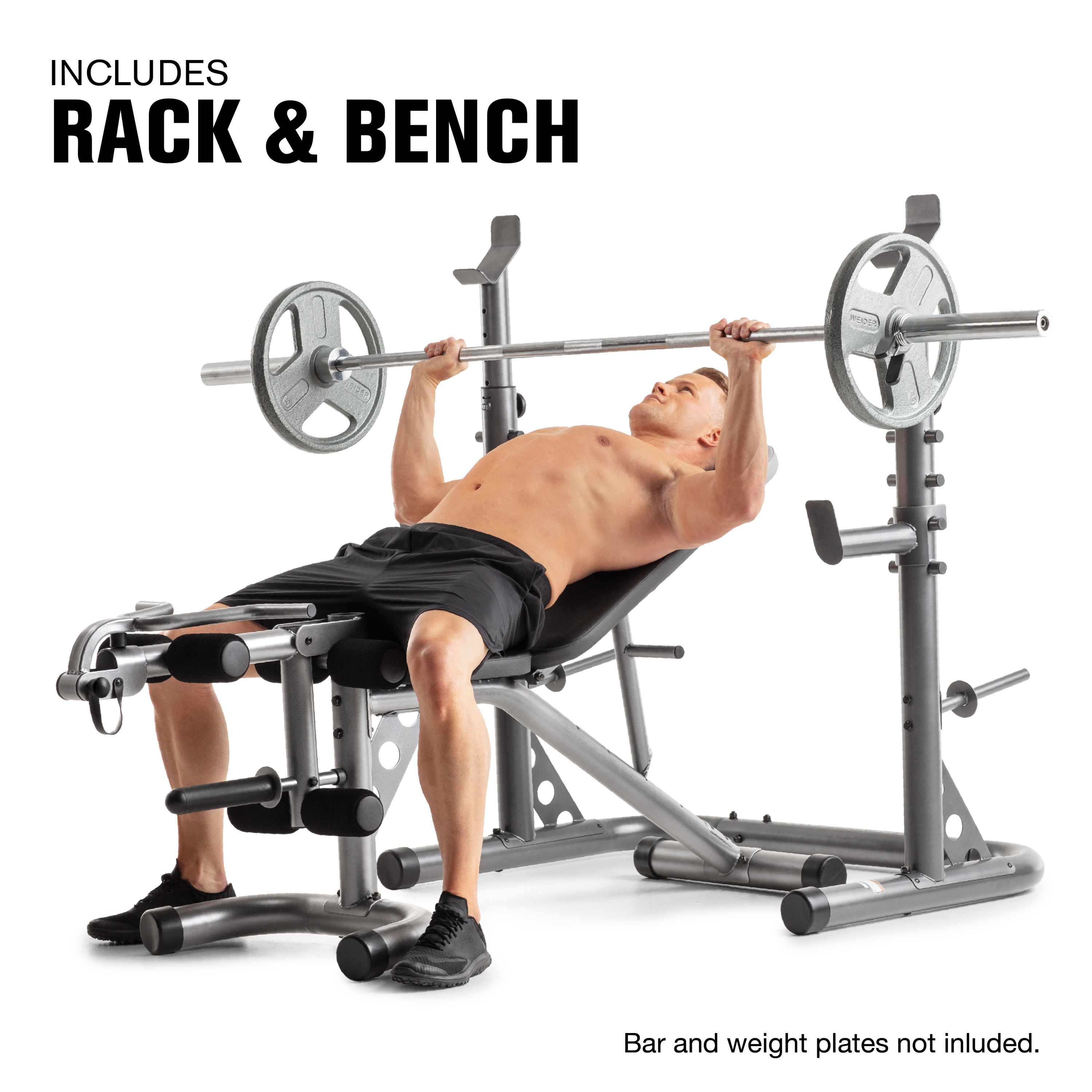 Weider XRS 20 Adjustable Bench with Olympic Squat Rack and Preacher Pad, 610 lb. Weight Limit - image 8 of 13