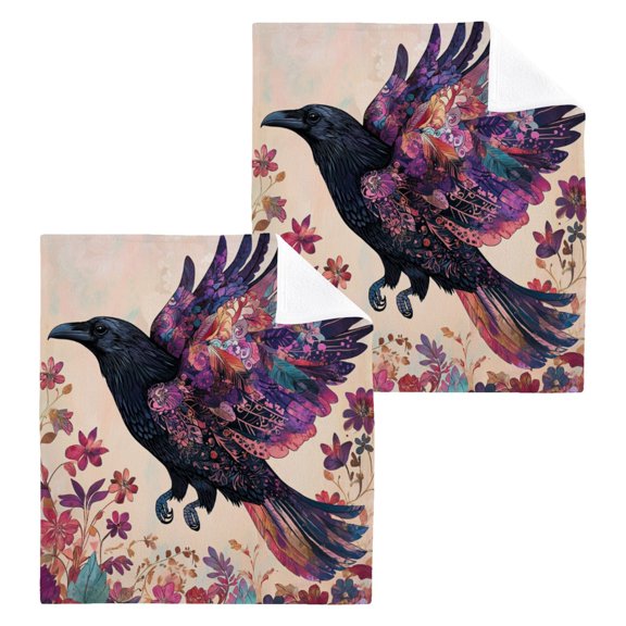 BZSMCE Towel Cotton Face Towel Soft Hand Towels Fashion Floral Flight Pattern