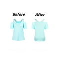 thumbnail image 3 of Hymorin Hollow Shoulder Women Floral Lace Straps Solid Color V Neck Short Sleeve Tops, 3 of 4