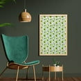 thumbnail image 2 of Floral Wall Art with Frame, Fresh Tones Spring Blossoming Leaves Ornaments Plain Background, Printed Fabric Poster for Bathroom Living Room, 23" x 35", Yellow Green Fern Green, by Ambesonne, 2 of 2