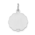 thumbnail image 3 of Auriga 925 Sterling Silver Rhodium-plated Happy Birthday Disc Charm for Women (L-22 mm, W-15 mm), 3 of 6