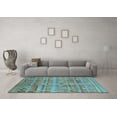 thumbnail image 3 of Ahgly Company Indoor Rectangle Oriental Light Blue Industrial Area Rugs, 3' x 5', 3 of 4