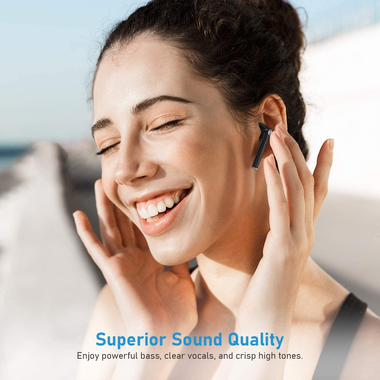 TWS Earphones Wireless Bluetooth for Google Pixel 9/Pro/Pro XL/9a Phones - Earbuds Headphones True Stereo Headset Hands-free Mic