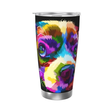 

Cavalier King Charles Spaniel Rainbow 20 Oz Water Bottle Insulated Tumblers Stainless Steel Cups Double Wall Tumbler with Lid
