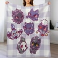 thumbnail image 2 of Pokemon Gengar Throw Blanket Cute Flannel for Boys Girls Men Women, 2 of 7