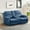 Blue-Flannel, variant on Aukfa Double Manual Recliner Chair, Overstuffed Loveseat w/ Cupholders, Flannel, Brown