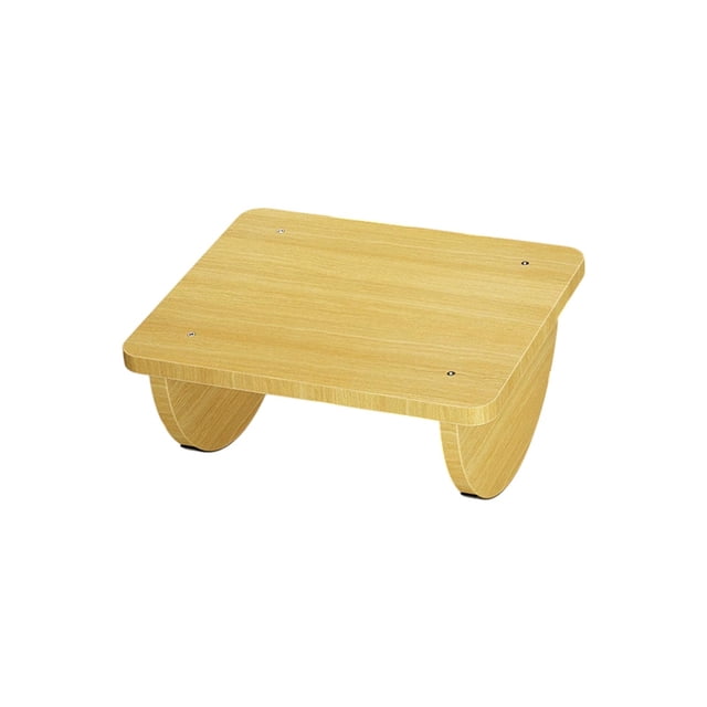 Yellow Ergonomic Wooden Office Footrest Under Desk Workstation Foot Stool For Home Sofa Height Adjustable Rocking 13.4X9.4X5.5 Inch Yellow