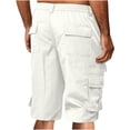 thumbnail image 6 of JIUKE Mens Shorts Knee Length Cargo Shorts High Waisted Fitted Solid Color Outdoor Hiking Shorts with Pockets, 6 of 7