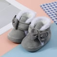 thumbnail image 2 of Dmsael Baby Girl Boots Infant Snow Boots Premium Soft Sole Anti-Slip Warm Winter Prewalker Toddler Boots Grey,4.5, 2 of 7