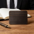 thumbnail image 4 of Mini Portable Leather Card Bag, Multi-Functional Durable Card Holder Wallet, Compact Slim Cash Coin Key Organizer for Men Women Daily Commute Travel Driver License Storage, 4 of 6