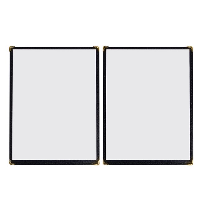 2 Pcs Couverture de Menu Unique Protecteur de Recettes Pratique Couverture de Liste de Vin