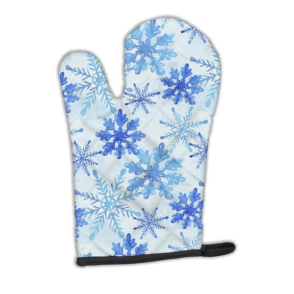 Caroline's Treasures Blue Snowflakes Watercolor Oven Mitt