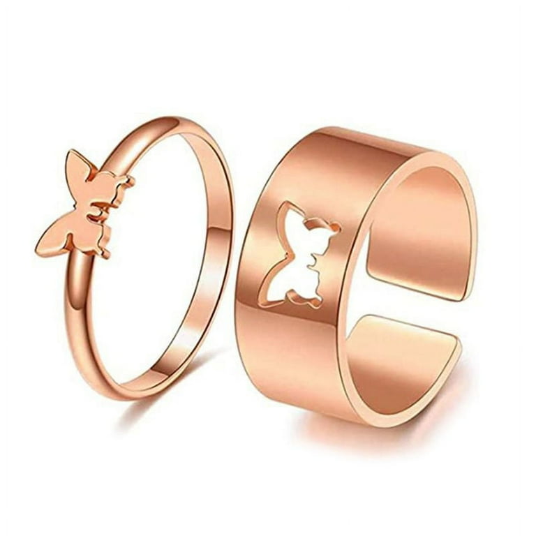 Silver butterfly ring matching online