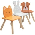 thumbnail image 5 of Kids Wooden Animal Table & Chair Set w 3 Seats (Puppy Kitten & Bunny) & Adult Stool for Arts Crafts, Dining, Pretend Play- Playroom Furniture for Home, Daycare, Classrooms for Toddlers - Big Children, 5 of 5