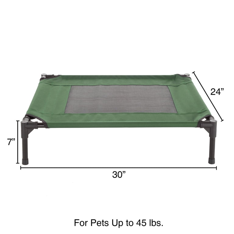 PETMAKER Raised Cot-Style Pet Bed, Green, 30" x 24" photo 2