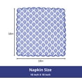 thumbnail image 3 of PurpleEssences Printed Scallop Cloth Napkins Set of 4 18x18 inches- Floral Paisley/Blue Edges, 3 of 6